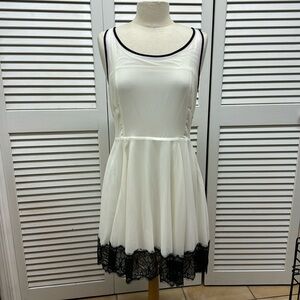 Express Black and White Dress Size 8 with Lace Bottom